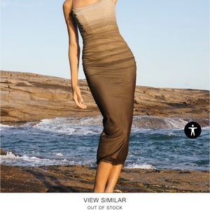 Brown Tulle Midi Dress from Zara